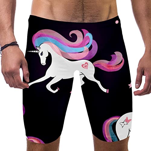 Maillot de bain pour homme motif licorne, short confortable anti-irritation