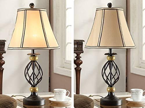 Lampes de bureau design cage d'oiseau abat-jour E27 - 5