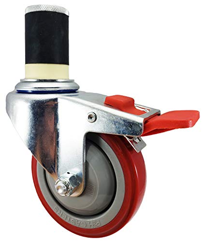 Nsf Certified - 4 Inch Caster Wheel Set For Commercial Kitchen Prep Tables, Total Locking Casters - Casterhq Brand #TOP3