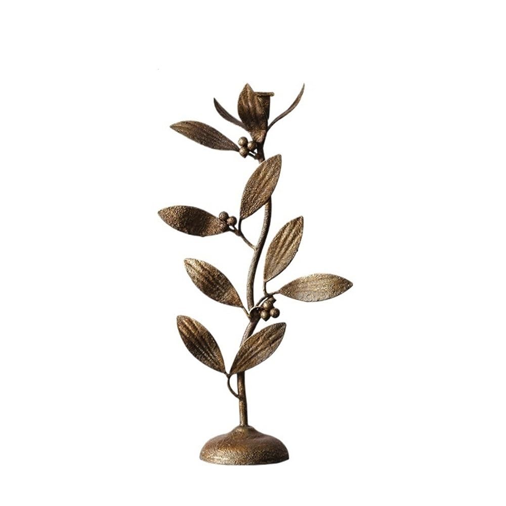 Candlestick Holder Retro Old Iron Candle Holder For Coffee Shop Restaurant Entrance Table Decoration(Large)