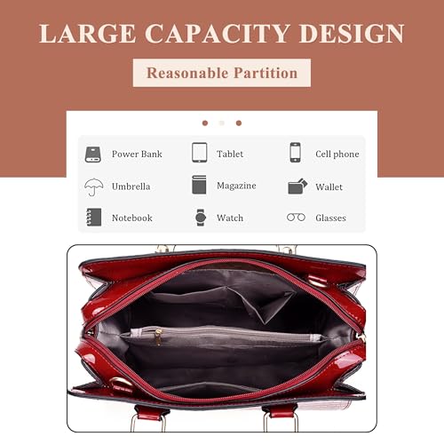 Women's Crocodile Pattern Handbag and Purse PU Leather Classic Satchel Crossbody Outdoor Work Top Handle Shoulder Bag，bag1852OWOISS3