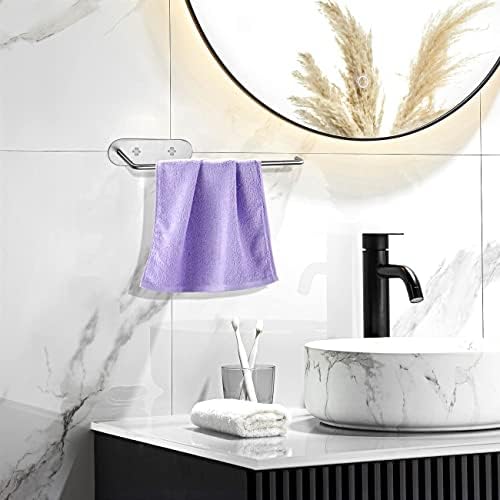 Luxbon Kitchen Roll Holder Wall Mounted Silver Paper Towel Holder for Kitchen and Bathroom, No Drilling (31cm)
