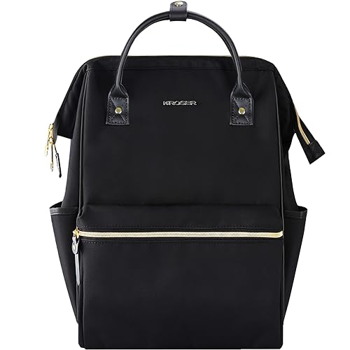 KROSER Laptop Backpack 17" Stylish Backpack Water Repellent College Casual Daypack with USB Port Travel Business Work Bag for Men/Women-Black by KROSER - Used condition - US$25.69