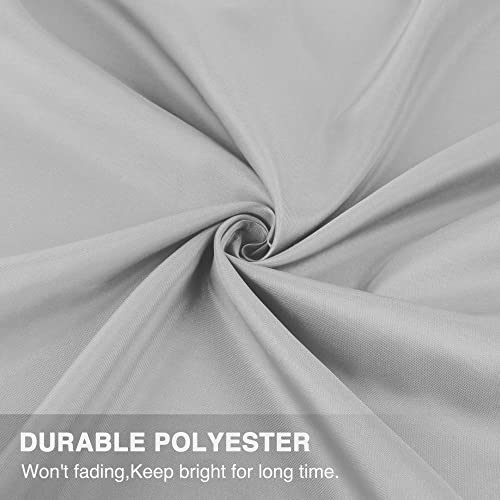 WELTRXE Shower Curtain Mould Proof Mildew Resistant, 180x180cm Light Grey Bathroom Curtain Set With Hooks,… - Image 2
