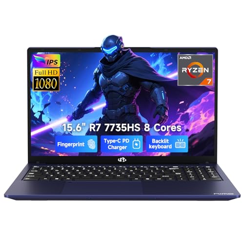 NIMO 2025 Gaming Laptop, 15.6" FHD Laptop with AMD R7