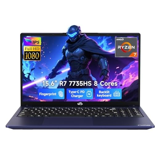 NIMO 15.6" FHD R7 Laptop, AMD 8-Core Ryzen 7-7735HS(Beat i7-12650H), 16GB DDR5 RAM 256GB SSD, Win 11 Radeon 680M Graphics 100W Type-C Fast Charging Laptops-Computer for Business Gaming, 2Y Warranty