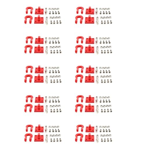 Remorque de secours RC crochet de pare-chocs en métal léger pour voiture 20Pcs