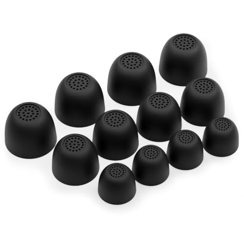 Colore: Nero Okuli 12 x Gommini Auricolari in Silicone Ricambio per Samsung Galaxy Buds FE Auricolari Cuffie in Nero