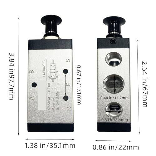 Électrovanne pneumatique robuste à levier à main 4R210-08 haute durabilité - 3