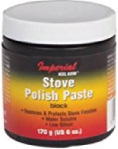 Imperial KK0059 Stove Polish Paste, Black, 6oz. Jar