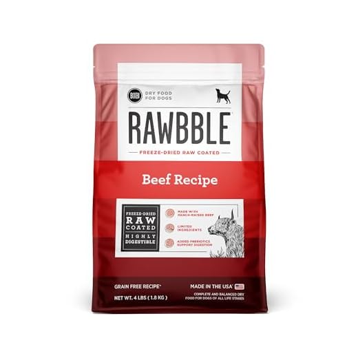 BIXBI Rawbble Freeze-Dried Raw Coated Dog Food, Beef – Fresh Meat, No Meat Meals, Grain-Free – USA Made, 4 lbs