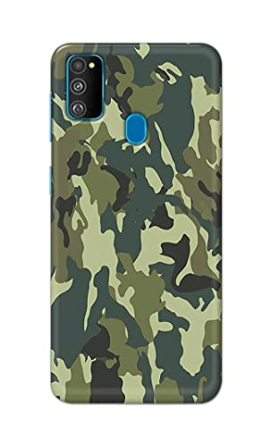 Image of Printed Hard Back Cover Case for Samsung Galaxy M30s Back Cover (Green Army Camouflage) -1803