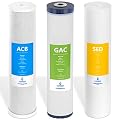 Express Water – Whole House Water Filter Set – 3 Stage Water Filtration Replacement Kit – Sediment, Charcoal, Carbon High Capacity Cartridge Filters – 5 Micron Water Filter – 4.5” x 20” inch