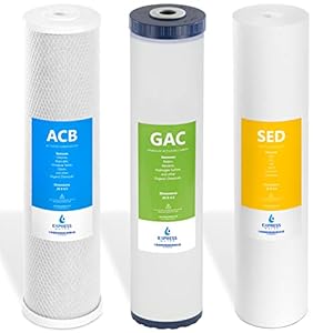 EXPRESS WATER FLTWH2045CGS1 Whole House Replacement Water Filter Set, 3 Count (Pack of 1), White