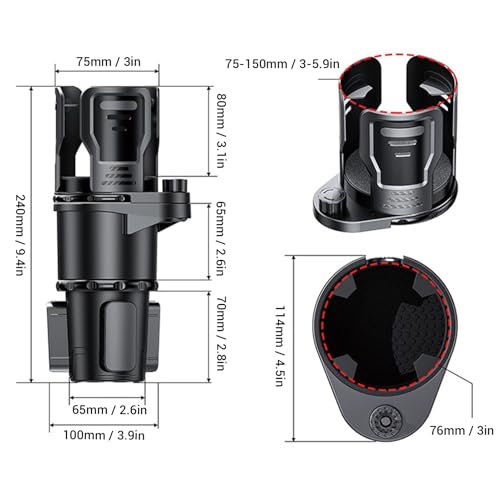 Organizador de vasos de coche estable para evitar derrames 7