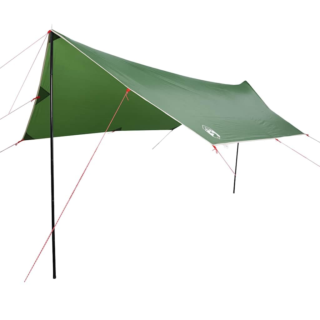 Telone da campeggio verde 460 x 305 x 210 cm impermeabile, telo per tenda protezione solare per esterno, campeggio, escursionismo, amaca 94688
