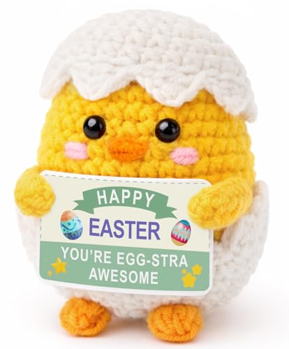 Weming Easter Basket Stuffers for Teens Kids, Easter Gifts Crochet Spring Egg & Chick...