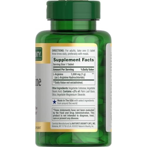 Nature'S Bounty 7760 L-Arginine, Supports Blood Flow And Vascular Function thumb #3