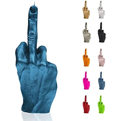 Candellana Middle Finger Candle - Middle Finger Figurine - Cool Deco - Gothic Deco - Grunge Deco Candle - Heavy Metal Deco - Grunge Room Decor - Office Gadgets - Candle Deco - Funny Candle Hand FCK Cover
