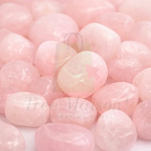 Image of Rose-Quartz Tumble Stone | 50 gm Tumbled Gemstones | Reiki Healing Stones | Home Decor Pebbles | Aquarium Gravel | Garden & Table Dcor