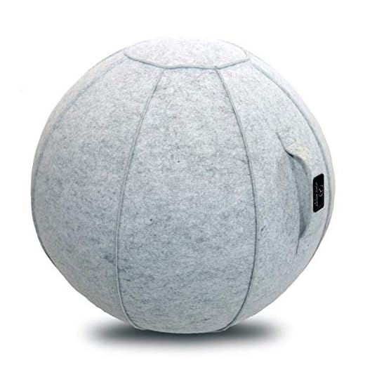 ProBody Pilates Yoga Ball Chair - Exercise Ball Chair for Home or Office, Balance Ball Chair with Yoga Ball Cover, Upgrade Stability Ball with Attractive Cover (Marble, 24 in)
