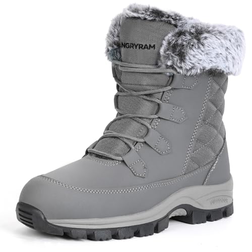 ANGRYRAM Winter Work Boots for Women Non Slip Warm Insulated...