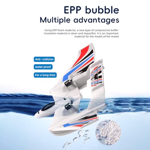 Goolsky RC Flugzeug 3in1 Ferngesteuertes - Wasser Land Luft Fernbedienung 2,4 GHz Gyroskop EPP Drohne Stunt Fliegen Schlitten Design