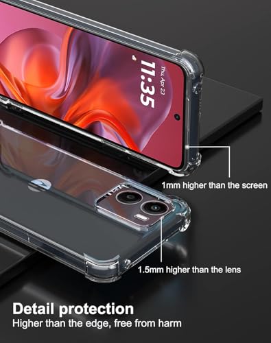 Image of for [Moto G05] Case,[Moto G05] Phone Back Case Cover Clear Transparent Corners TPU Shock-Absorption Flexible Cell Phone Cover for [Moto G05] - Transparent