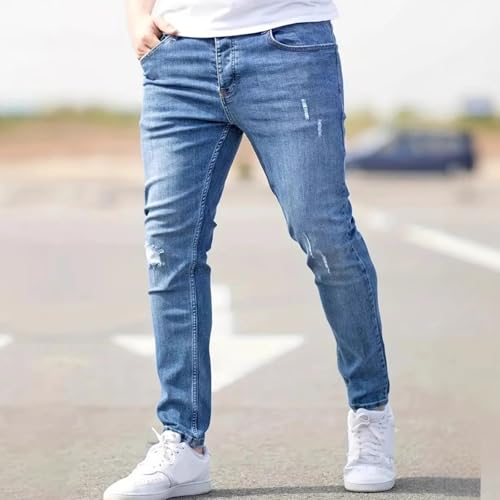 Mens Western Straight Leg Long Leg Pants Jeans for Man Faux Denim Work Out Gym Running Winter Fall 2025 Trendy Y2K3