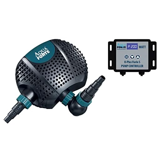 AquaForte O-Plus Vario 22.000 S, mit externer Steuerung, Durchfluss 12 bis 22 m3/Stunde, Maximale Förderhöhe 7.5 m, 70-200 Watt, Eingang 2 zoll, Ausgang 2 zoll, mit Trockenlaufschutz