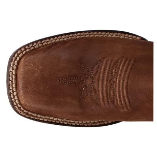 Dan Post Boots Womens Clarabelle Cow Square Toe Casual Boots Mid Calf Low Heel 1-2" - Brown4