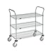 3 Shelf Utility Cart with Braking Casters Size: 39" H x 42" W x 21" D