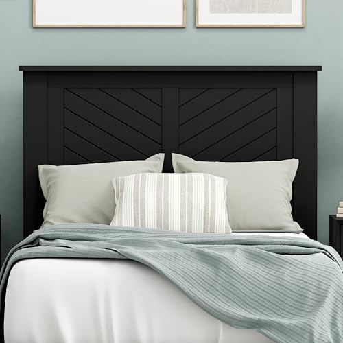 ComfIQ Serene Twin Size Chevron Headboard in Black