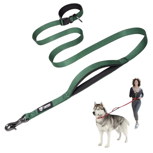 TSPRO Hands Free Dog Leash for Medium to Large Dogs, Adjustable Durable Leash with Comfortable...