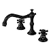 Votamuta Deck Mounted Three Holes Double Handles Widespread Bathroom Sink Faucet, Oil Rubbed Bronze