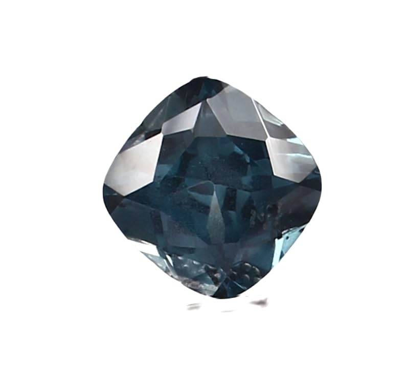 Tourmaline indicolite d'exception en forme coussin facetté pour bague