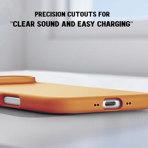 Image of Kratos Active Grip Silicone Case Cover Compatible with iPhone 17 Air - Enhanced Protection, Wireless Magnetic Charging Case with Raised Edge Camera & Screen Protection, Shock-Resistant Design Orange