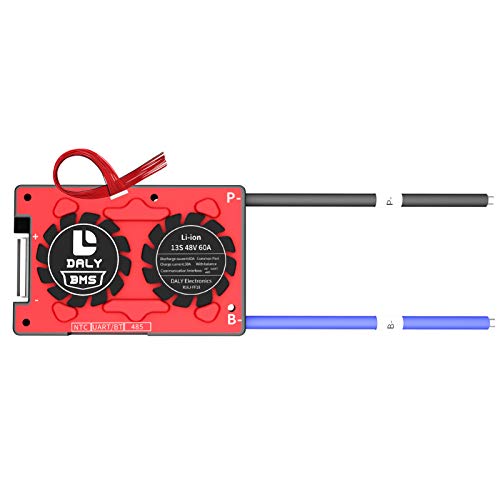DALY BMS 14S 48V 60A Li-ion PCB placa de protección con cables de equilibrio inteligente programable BMS configurable para 18650 batería 48V con UART Cover