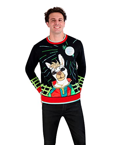 Holiday Hype Men's Ugly Christmas Sweater Holiday Pullover Traditional Fun