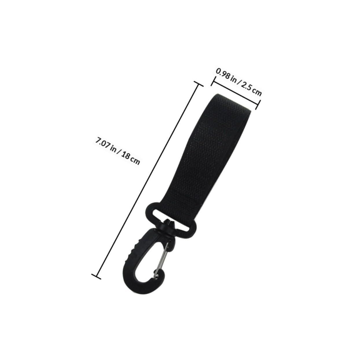 ibasenice 4 Pairs 360° Rotation Stroller Hooks Black Multi-Function Stroller Hangers for Prams and Diaper Bags Strong Adhesive Hook and Loop Tape