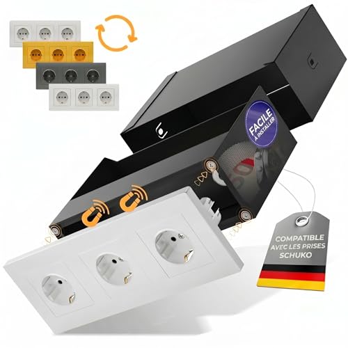 Elder Welder® Coffre Fort Prise Electrique | Compatible avec n'importe quelle triple prise Schuko | Petit Coffre Fort Discret avec Clé | Mini Coffre Secret