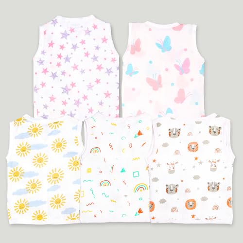 Image of Kidbea Extra Soft Mulmul Cotton Jhabla Cloth for New Born Baby Set