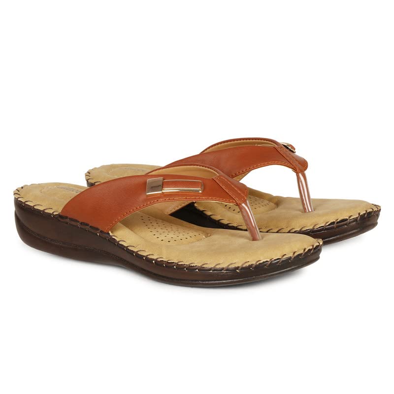 Image of Women's Flip-Flops & Slippers | Doctor Ortho Comfort with Style for Women & Girls - Light weight, Soft & Stylish Footwear | Suitable for Knee, Diabetic &
