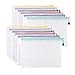 Produktbild Carehabi 12 Pcs Dokumententasche mit Reißverschluss A4, Wasserdichte Document Case, Mesh Beutel mit Reißverschluss, Datei Zipper Tasche Mesh Kunststoff Reißverschlusstasche für Dokumente, Kosmetika