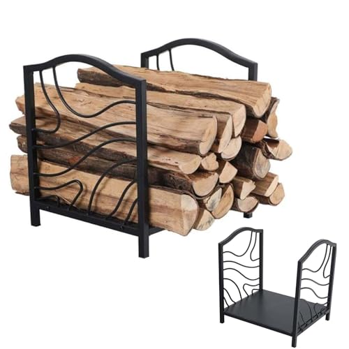 Cobertizo Exterior, Leñero, Soporte para Leña Robusto, Leña Exterior de Gran Capacidad, para Guardar Leña, Almacenaje Leña