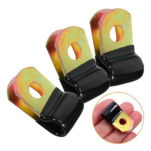 Hemobllo 50 unidades clips resistentes de acero para gestión de cables bajo escritorio miniatura 6