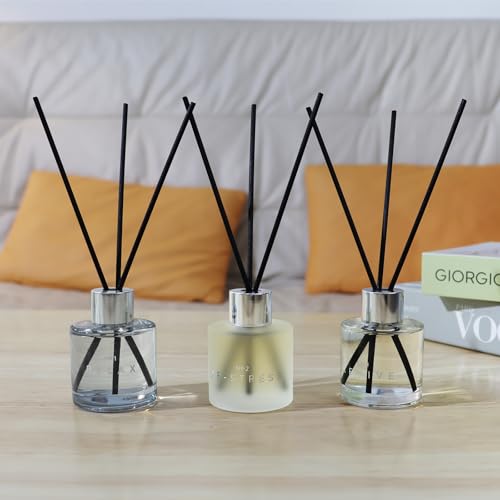 3 Pack Lavender Jasmine Lemongrass Reed Diffuser Set with Sticks - Aromatherapy Air Freshener for Bedroom, Bathroom, Office (50ML Each)