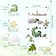 NIAWECAN Mobile Baby Windspiele, Mobile Babybett, mit Dinosaurier, Sterne, Wolken, Blätter aus Filz, Holz Hängende Baby Bettglocke, Geschenke für Baby Mädchen oder Jungen, Grüner