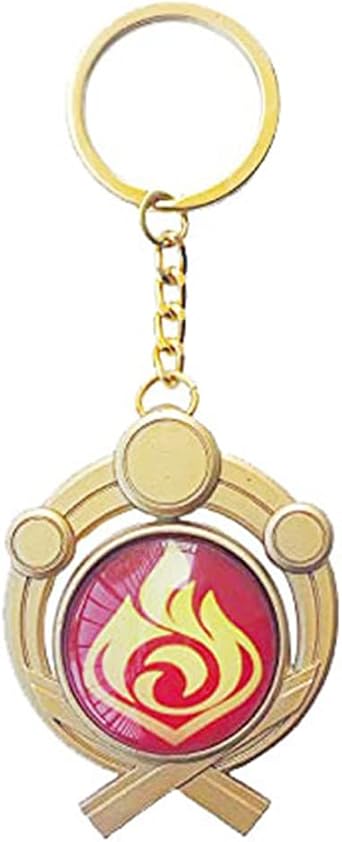 Genshin Luminous Key charms Toy Impact Inazuma Pyro Keychain Gold Game Figure Key Chain Pendant Keyring Genshin  Character