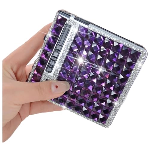 Estuche para cigarrillos con encendedor TARVIT 2 en 1 morado miniatura 1
